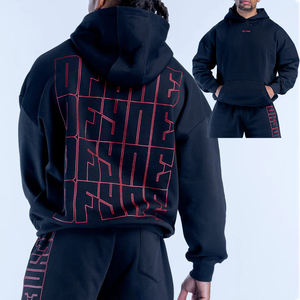 Felpe Oversize Personalizzate con Logo Grafico, Felpe Pesanti in Pile Confortevole, Felpe con Spalle Scese per Uomo - Product Image 1