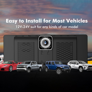 10.26 Inch Carplay Màn Hình Âm Thanh Xe Hơi Receivers Xách Tay Với 1080P Dash Cam 720P Phía Sau Máy Ảnh Xếp <span class=keywords><strong>Camera</strong></span> Tương Thích Tất Cả Các Xe - Product Image 6