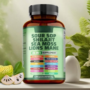 Cápsulas de Guanábana para Adultos OEM con Mezcla Herbal 24 en 1 - Incluye Graviola, Shilajit, Musgo Marino, Melena de León, Cúrcuma, Ashwagandha - Product Image 5