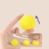 Vente chaude Chat Jouet Haute Élastique En Plastique Balle Lanceur avec Boules De Laine Résistant Aux Morsures et Teasing Bâton Pet Chat Jouet Balle