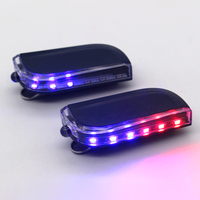 Multifunktionale Doppel-LED-Warnleuchte aus ABS-Kunststoff mit Edelstahlclip, Touch-Steuerung, Wiederaufladbare Sicherheitswarnlampe