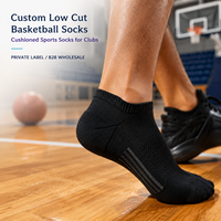 Chaussettes de sport basses pour le basketball, idéales pour les clubs, commandes personnalisées avec grip intégré – Vente en gros