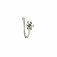 Clip de nez / Piercing de nez en acier inoxydable 316L HGC, série Fleur Soleil, motif zircon cubique, bijoux de piercing