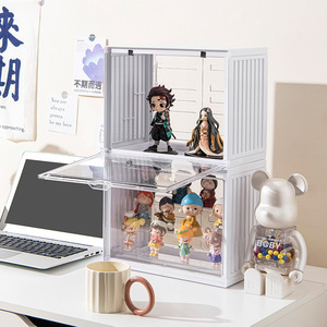 Thiết kế độc đáo 3 Tier Pop Mart hành động con số chống bụi bảo vệ hiển thị trường hợp Stackable hộp hiển thị cho Pop Mart hành động con số - Product Image 5