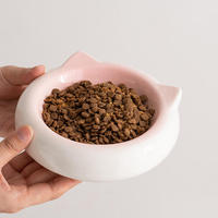 Bol pour animaux de compagnie en céramique imperméable à motif uni, très vendu, pour chats et chiens, utilisation en intérieur, fournitures pour animaux de compagnie