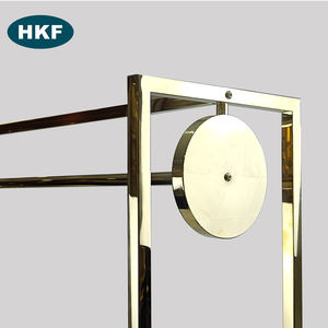 金属製の洋服店の棚店の衣服の陳列棚ステンレス鋼の金色の洋服スタンド - Product Image 4