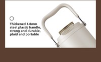 Nouvelle Tasse Isotherme Cylindrique Portable Grande Capacité Double Paroi en Acier Inoxydable 316 avec Revêtement Céramique – Cadeau de Voyage – Isolation Sous Vide 6-12 Heures