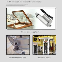 Aktuator Linear 30mm 100mm Stroke yang Dapat Disesuaikan, Motor DC Brushed 12V, Beban Maksimum 1000N, Umpan Balik Potensiometer, Peralatan Rumah Tangga