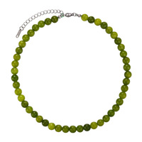 Collier élégant en agate verte perlée 6/8/10 mm, pierre précieuse naturelle, bijoux faits à la main pour femmes, unisexe, cadeau quotidien