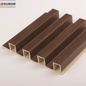 Panel Dinding WPC Ramah Lingkungan Anti Air Desain 3D Beralur dari Plastik Bambu untuk Dinding Interior Modern Ruang Tamu Kamar Mandi Hotel - Product Image 1