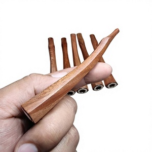 Pipa de Tabaco de Madera Natural Hecha a Mano, Estilo Clásico, Duradera, Ecológica, Reutilizable, con Acabado Lacado - Product Image 3