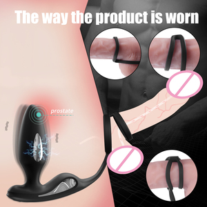 Masajeador de próstata con control remoto inalámbrico Premium, productos anales para adultos, resistente al agua IPX7 con 9 modos de vibración - Product Image 2