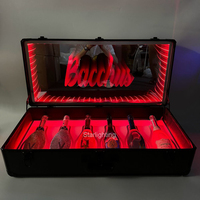 Valise LED personnalisée pour 6 bouteilles de champagne, présentoir VIP pour bouteilles de vin, idéale pour bars, discothèques et salons