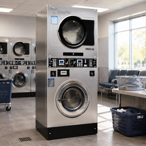 Equipo <span class=keywords><strong>de</strong></span> Lavandería Comercial <span class=keywords><strong>de</strong></span> Autoservicio que Ahorra Espacio, <span class=keywords><strong>Lavadora</strong></span> <span class=keywords><strong>y</strong></span> <span class=keywords><strong>Secadora</strong></span> Apilables para Negocios <span class=keywords><strong>de</strong></span> Lavandería - Product Image 1