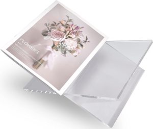 Supports de livres en acrylique transparent sur mesure en gros - Présentoirs à livres en acrylique à cadre croisé, supports ouverts <span class=keywords><strong>pour</strong></span> l'affichage - Product Image 5