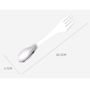 DFO10 - Ensemble de couverts de camping portable tout-en-un en acier inoxydable pour 3 personnes (fourchette, couteau, cuillère) - 3 fonctions en 1 - Product Image 3