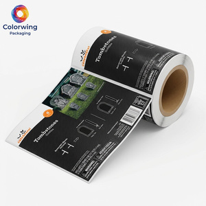 Étiquettes autocollantes résistantes à l'humidité, enroulables, brillantes, en BOPP, flexographiques, pour décorations d'Halloween - Product Image 1
