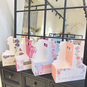 Caja de Regalo Floral para Café, Caja de Regalo Floral para Té con Leche, Caja de Empaque, Bolso para Flores Frescas, Caja para <span class=keywords><strong>Arreglos</strong></span> Florales - Product Image 6