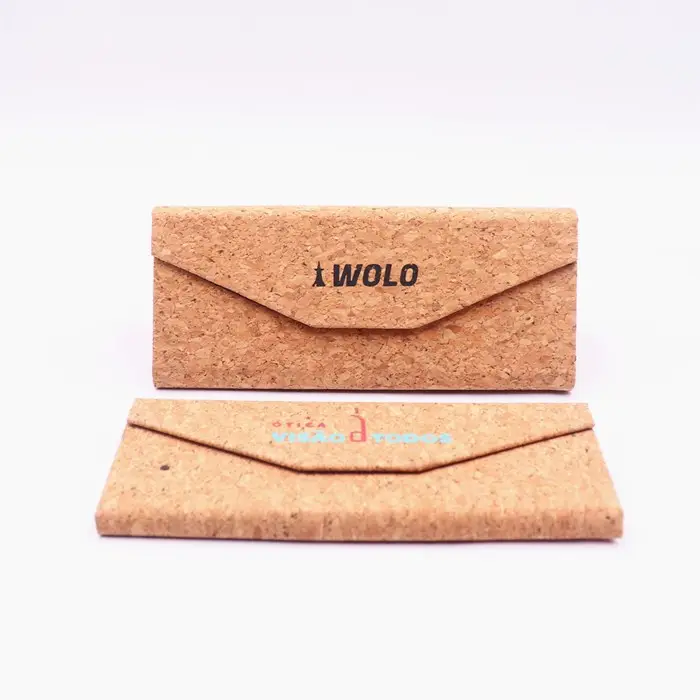Wood Cork Fold Eyeglasses Cases For Reading Glasses Box Bag Spectacles Triangle Folding Case Sunglasses Pouch Storage Eyewear ca