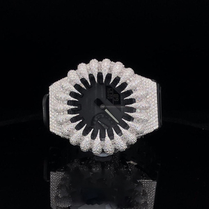 Buss Down GA2100 Handmade Metal <strong>Watch</strong> Bezel 925 Sterling Silver VVS Moissanite Diamond Iced <strong>Watch</strong> Parts Claw Shock <strong>Watch</strong> <strong>Case</strong> - Product Image 3