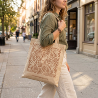 Sac fourre-tout en toile minimaliste et écologique à imprimé animal, grande capacité, pour le campus, les courses, les trajets quotidiens, personnalisable ODM/OEM
