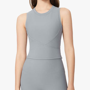 Haut de sport pour femme, haut de yoga intérieur, haut court sans manches, couvrant la poitrine, sous-vêtement de base, veste de sport de fitness - Product Image 4