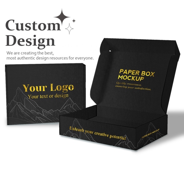 Wholesale Custom Luxury Black Phone Case Charger Gift Package Shipping Mailer Box