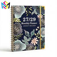 Service d'impression de carnets spirales personnalisés OEM, reliure cousue directe usine, journal, agenda, bloc-notes avec logo en feuille d'or, papier d'art