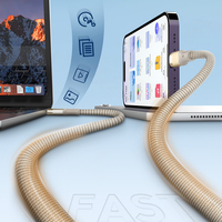 Kabel Data LDNIO LC351i 30W Tipe-C ke Lightning 8 Pin Pengisian Cepat Berbahan Kepang untuk Ponsel