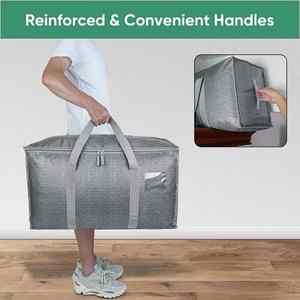 2Pack Heavy Duty Moving <b>Bags</b> with Backpack Straps Zippers & Handles Extra Large Packing <b>Bags</b> for College Dorm Essentials - Product Image 3