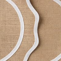 Sets de table en tissu de jute tissé, style moderne personnalisé, 38 cm, écologiques, de forme irrégulière, pour fêtes, mariages, cuisine et salle à manger