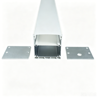 Profilé LED linéaire suspendu noir et blanc 50*50mm, en aluminium extrudé, pour bande LED