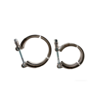 Colliers de serrage rapides pour tuyau d'échappement en forme de V avec bande en V en acier inoxydable galvanisé SS 304 pour turbo