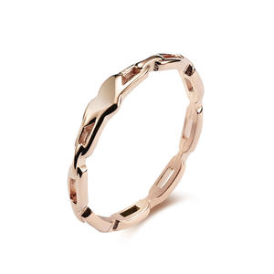 European American Minimalist Hollow Heart Titanium Steel <b>Ring</b> For Women Wedding Stackable Jewelry Gold Rose Gold - Product Image 5