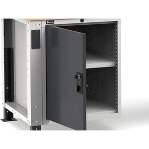 Fami Master 300cm établi réglable en gris avec plateau en bois, porte et 5 tiroirs - Product Image 3