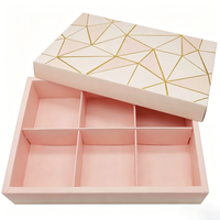 Maßgefertigte Geschenkboxen mit Trennwänden, Geometrische Heißprägung, Stabile Kartons für Schokoladen- und Dessertaufbewahrung