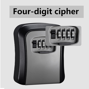 Cassetta di Sicurezza Portatile IP68 Impermeabile in Lega di Alluminio Semimetallica con Combinazione a 4 Cifre, Lucchetto di Sicurezza da Parete per Chiavi - Product Image 3