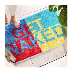 New Get Naked Bath Mat Cotton Tufted Bathmat Super Aasorbent Water Washabe Non-slip Rug