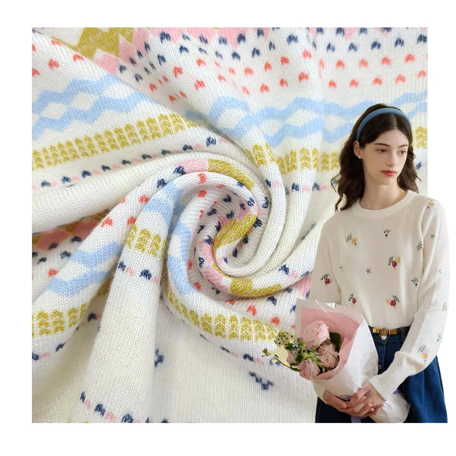 Yunda New Pattern 235Gsm Soft Hand Rayon Printed Polyester Fabric Knitted Fabric Jersey Fabric For Sweater
