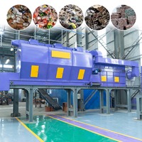 Usine de recyclage des déchets urbains industriels, système de tri des déchets solides municipaux, séparateur à tambour, machine de tri par le vide