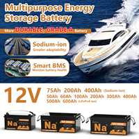 Meilleure Vente Batterie Sodium-Ion 12V 75Ah 200Ah 400Ah 100Ah 72V Cellules Na CATL pour Stockage Domestique
