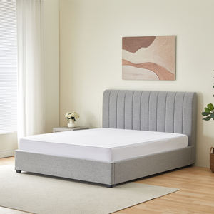 Lit rembourré de luxe pour chambre principale ou chambre d'amis, cadre de lit en tissu de qualité supérieure - Product Image 1