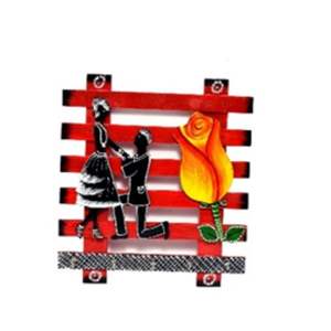 Bamboo and Wood Crafts Elegant Wooden Hanging Valentine <b>Key</b> <b>Holder</b> - Product Image 1