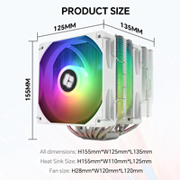 Refroidisseur de processeur Thermalright Peerless Assassin 120 SE V2 blanc avec ventilateur ARGB et 6 caloducs