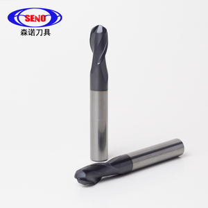 Molino de bolas de carburo de Pelo Liso De fábrica Fresado de punta de bola de 2 flautas HRC60 Molino de punta de bola - Product Image 1