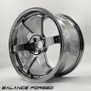Jantes en alliage forgées sur mesure Srim, monobloc, couleur chrome noir, 6 branches, pour Rays Te37, VW Golf, Toyota <span class=keywords><strong>Aygo</strong></span>, Skoda Octavia - Product Image 4