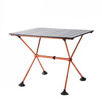 Table de camping moderne en alliage d'aluminium, légère, pliable et portable, avec sac de rangement, pour utilisation en parc