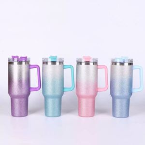 Custom Spill Proof Flip <b>Straw</b> Tumbler Wholesale Bulk Thermal Mug Stainless Steel Coffee Thermo Cup 30oz 40oz Tumbler With Handle - Product Image 2