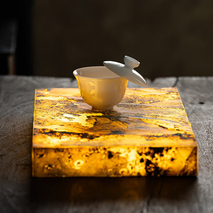 Illuminated <b>Tea</b> <b>Tray</b> Yellow Version Plastic Dry Brewing <b>Tea</b> Set Accessory Zen Style Square Decorative Ornament - Product Image 2
