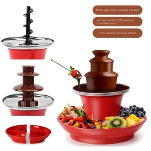 Máquina de fusión de Chocolate de 3 capas, fuente de Fondue de Chocolate eléctrica hecha a mano DIY con frutas/nueces/golosinas, bandeja para servir 35W - Product Image 3